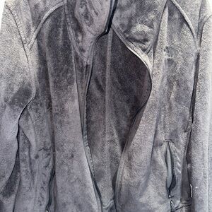 Gray North Face Fleece Jacket